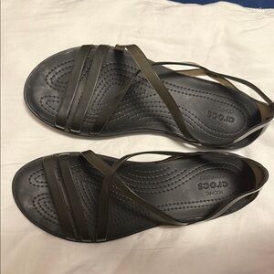 CROCS Women's Black Strappy Sandals